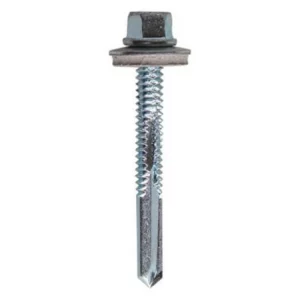 5.5mm x 38mm Self Drilling Tek Screws for Heavy Sections with 16mm Bonded Washer Pack of 100